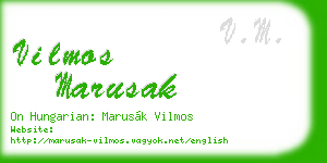 vilmos marusak business card